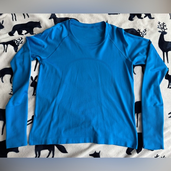 Lululemon Swiftly Tech Long Sleeve Shirt 2.0 *Race Length Size 10 Poolside - Picture 4 of 10
